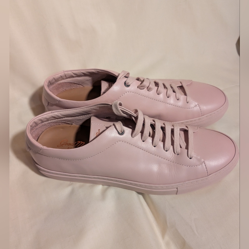 GOOD MAN BRAND Pink Italian Leather Sneakers Men's 12 - Picture 3 of 8